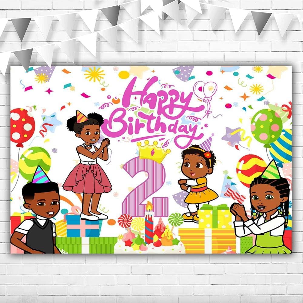 Gracie Corner Backdrop for 2nd Birthday 5x3ft Happy Birthday Gracie ...