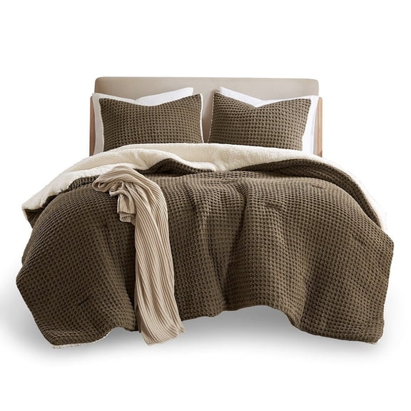 Gracie Mills 2-PC Toulon Waffle Knit Chenille Comforter Seet - GRACE-15918