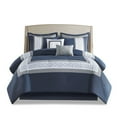 thumbnail image 1 of Gracie Mills 8-Piece Navy Embroidered Comforter Set GRACE-14955 Hotel Style, 1 of 5