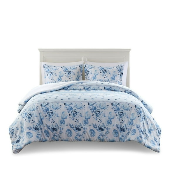 Gracie Mills Alejandra Floral Striped Duvet Cover Set Twin GRACE-15808 Machine Washable