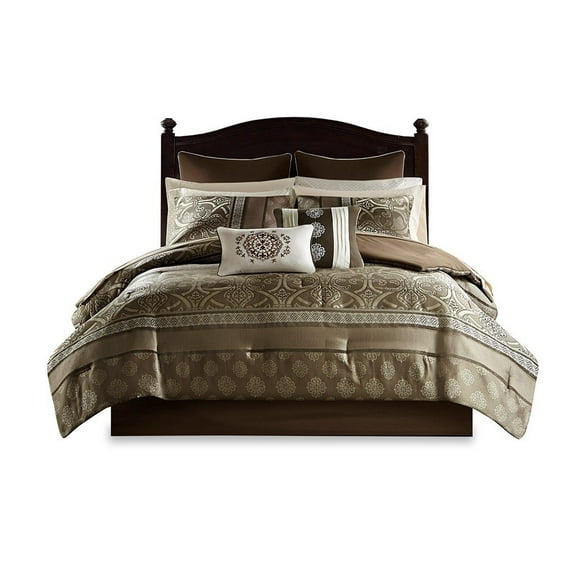 Gracie Mills Alfredo 16-Piece Jacquard Complete Bedding Set with 2 Sheet Sets - GRACE-12266
