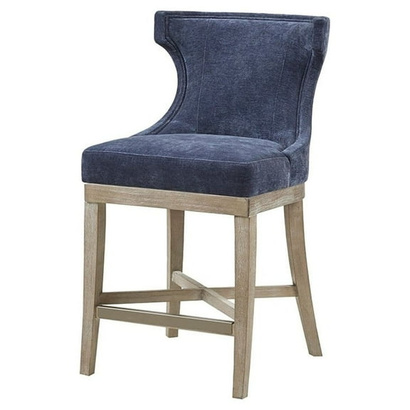 Gracie Mills Allie Swivel Wingback Counter Stool with Metal Kickplate - GRACE-9725