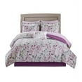 thumbnail image 1 of Gracie Mills Amalia 9-Piece Floral Comforter Set Purple Cotton Sheets GRACE-8147, 1 of 5