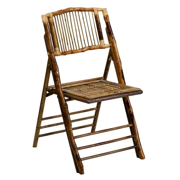 Gracie Mills Bamboo Folding Chair, Natural
