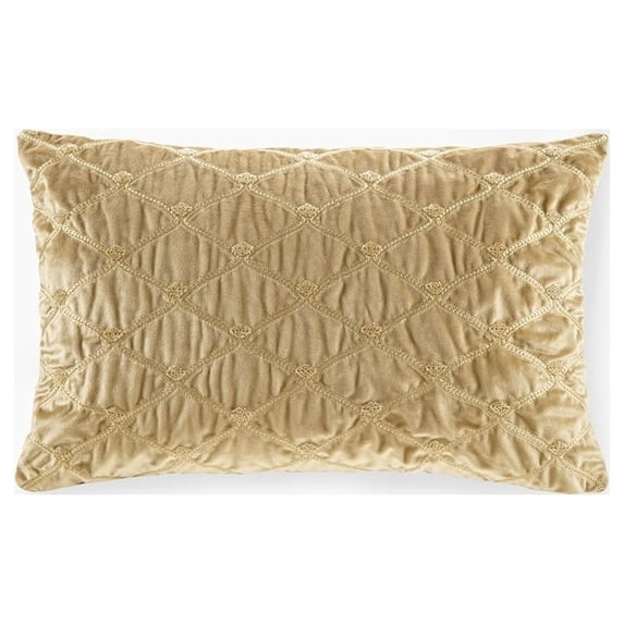 Gracie Mills Brad Foxtail Stitched Velvet Oblong Decor Pillow - GRACE-15152