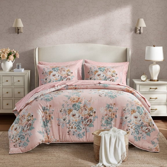 Gracie Mills Brielle Cottagecore Collection Comforter Bedding Set Reversible