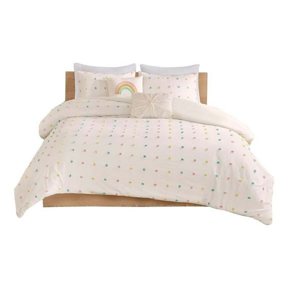 Gracie Mills Caius Playful Elegance Cotton Jacquard Pom Pom Comforter Collection - GRACE-11256