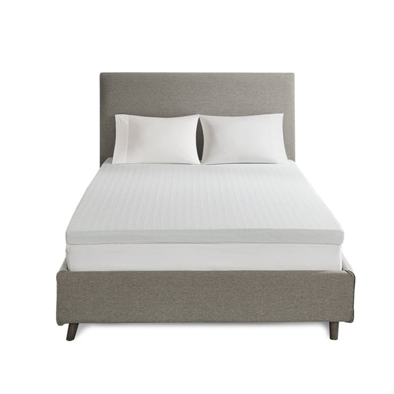 Gracie Mills Callahan All Season 3 Inch Reversible Cooling Gel Memory Foam Mattress Topper with Cover - GRACE-6260