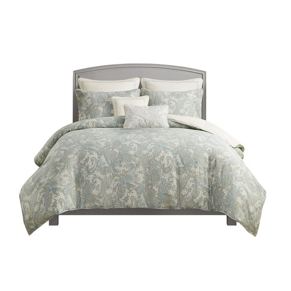 Gracie Mills Christi 3-Piece Paisley Cotton Duvet Cover Set - GRACE-427