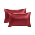 thumbnail image 1 of Gracie Mills Satin Pillowcase Set 2-Piece Smooth Luxury Silky Comfort GRACE-11969, 1 of 5