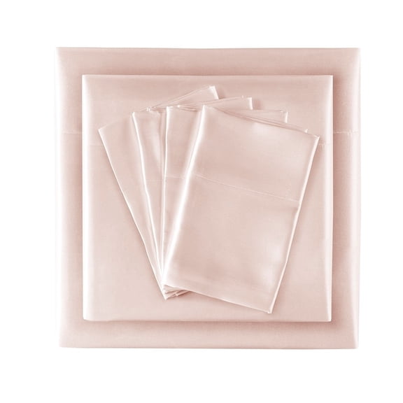 Gracie Mills Coralie Satin Sheet Set 6-Piece Wrinkle-Free King Size GRACE-7740