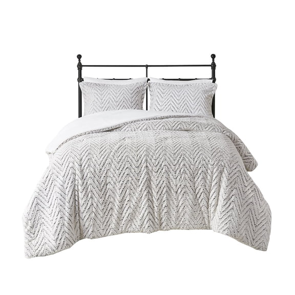 Gracie Mills Cornelia Chevron Plush Down Alternative Comforter Set - GRACE-9110
