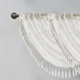 thumbnail image 1 of Gracie Mills Cyprian Sheer Embroidered Waterfall Valance 54x16 Diamond Pattern, 1 of 2