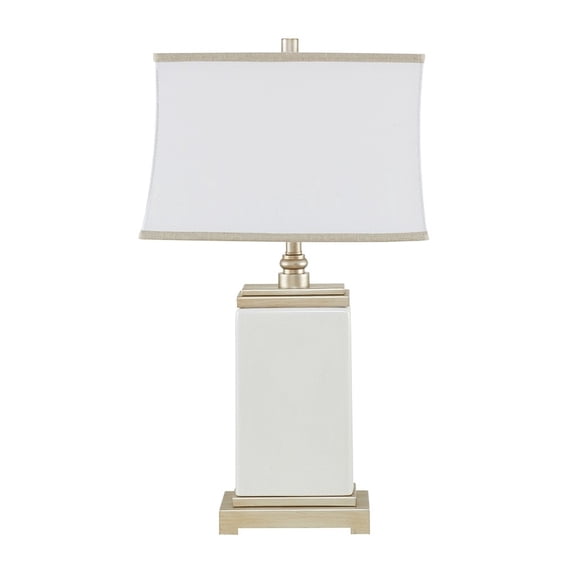 Gracie Mills Debbie Ceramic Table Lamp with Antique Silver Accents - GRACE-7870
