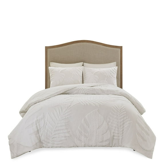 Gracie Mills Domenic 3-Piece Palm Chenille Duvet Cover Set - GRACE-12296