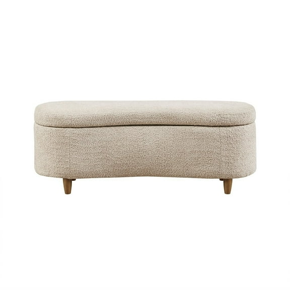 Gracie Mills Earnest Stylish Boucle Flip Top Storage Bench - GRACE-15412