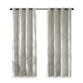 thumbnail image 1 of Gracie Mills Total Blackout Curtain Panel Ogee Knitted Jacquard Black 54x84 GRACE-9806, 1 of 3