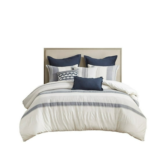 Gracie Mills Elena Oversized Cotton Jacquard Comforter Set Full Queen GRACE-15861