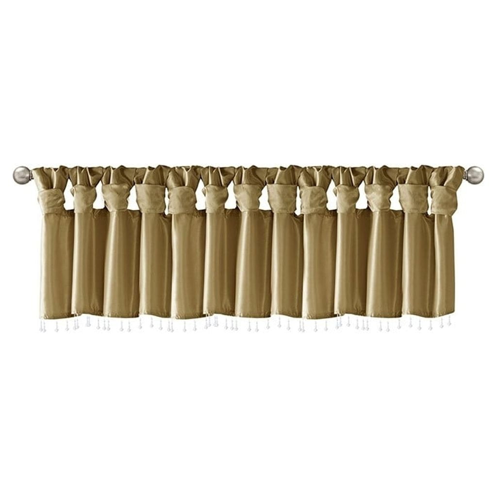 Gracie Mills Elroy Lightweight Beaded Faux Silk Valance - GRACE-9134