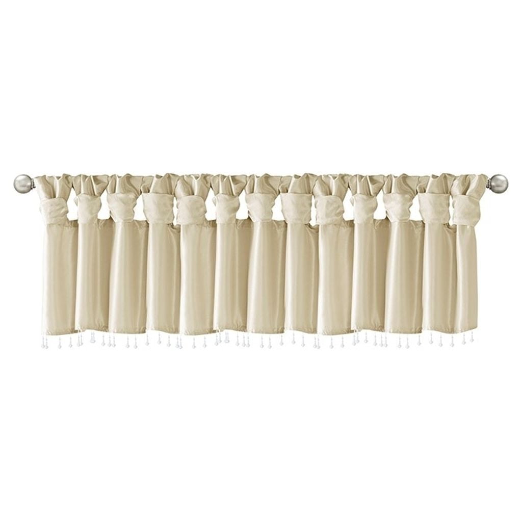 Gracie Mills Elroy Lightweight Beaded Faux Silk Valance - GRACE-9134