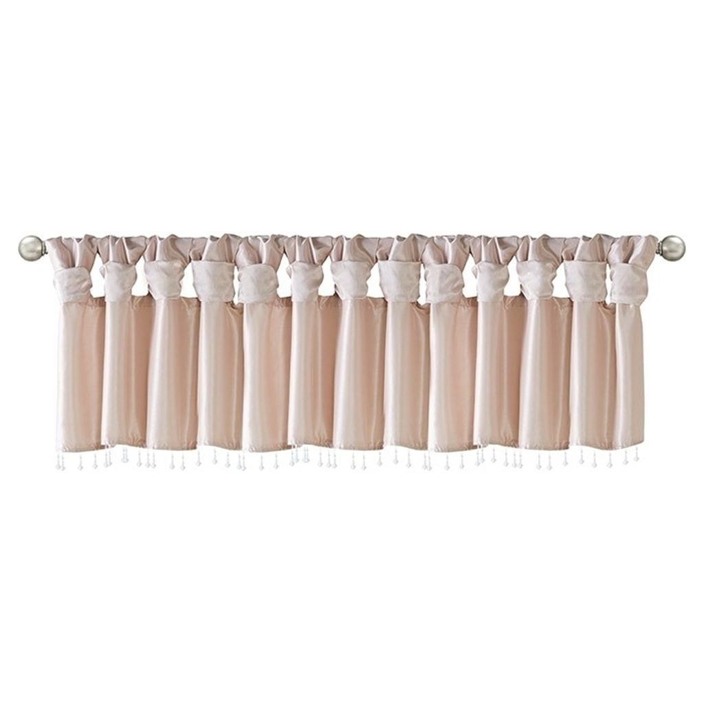 Gracie Mills Elroy Lightweight Beaded Faux Silk Valance - GRACE-9134