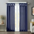 thumbnail image 1 of Gracie Mills Elroy Twist Tab Lined Faux Silk Window Curtain Panel - GRACE-113, 1 of 2