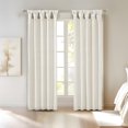 thumbnail image 1 of Gracie Mills Elroy Twist Tab Lined Faux Silk Window Curtain Panel - GRACE-113, 1 of 4