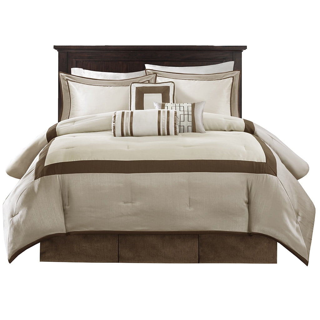 California King Taupe Brown Microfiber Comforter Set