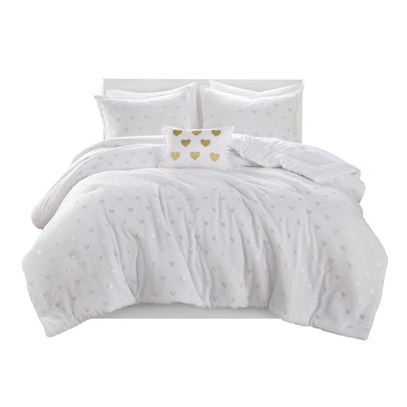 Gracie Mills Elysia Metallic Printed Plush Comforter Set
