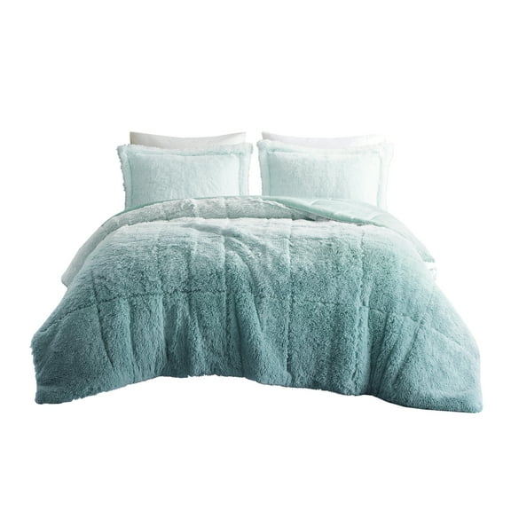 Gracie Mills Ethel Faux faux Ombre Shag Comforter Set - GRACE-14936