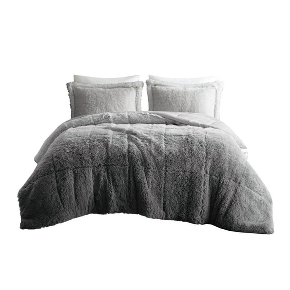 Gracie Mills Ethel Faux faux Ombre Shag Comforter Set - GRACE-14936