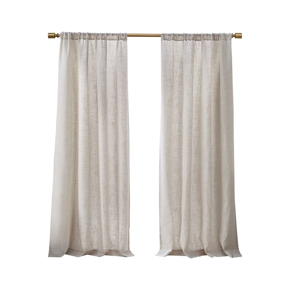 Gracie Mills Eulalie Light Filtering Linen Blend Lightweight Curtain Panel Pair - GRACE-14978