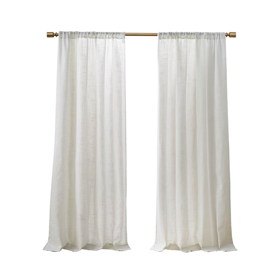 Gracie Mills Eulalie Light Filtering Linen Blend Lightweight Curtain Panel Pair - GRACE-14978