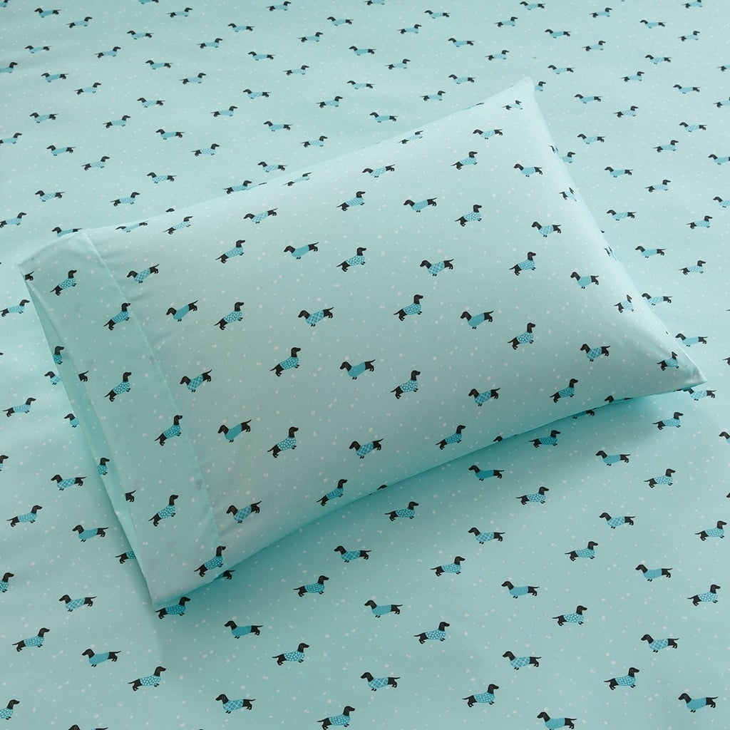 Aqua Dogs Full Microfiber Print Sheet Set