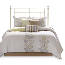 Gracie Mills Forest 6-Piece Embroidered Quilt Set with Throw Pillows - GRACE-3073