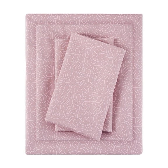 Gracie Mills Giselle 4-Piece Printed Microfiber Sheet Set Wrinkle-Free GRACE-15322