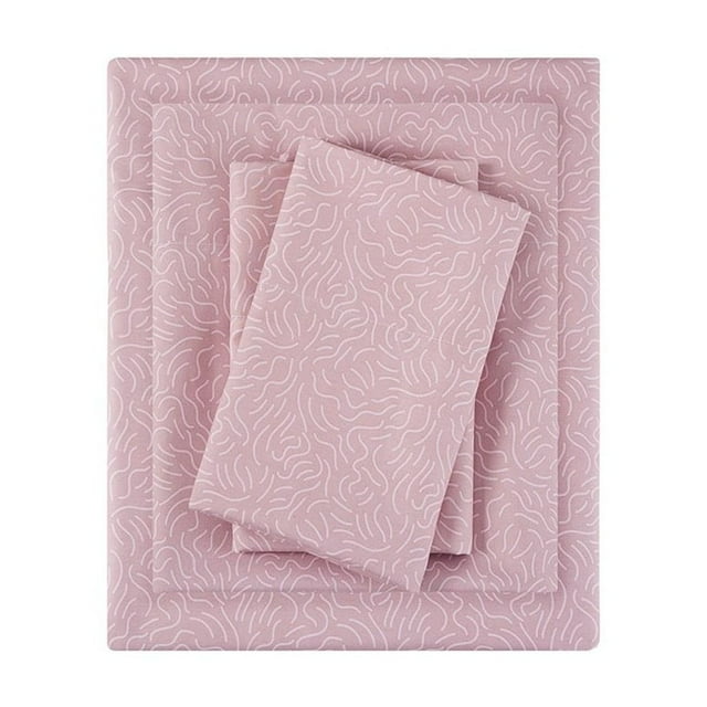 Gracie Mills Giselle 4-Piece Printed Microfiber Sheet Set Wrinkle-Free GRACE-15322