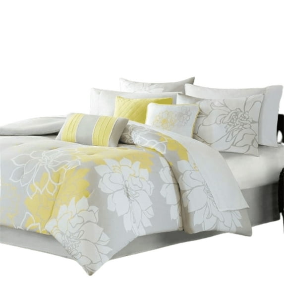 Gracie Mills Glenda Floral Printed Comforter Set