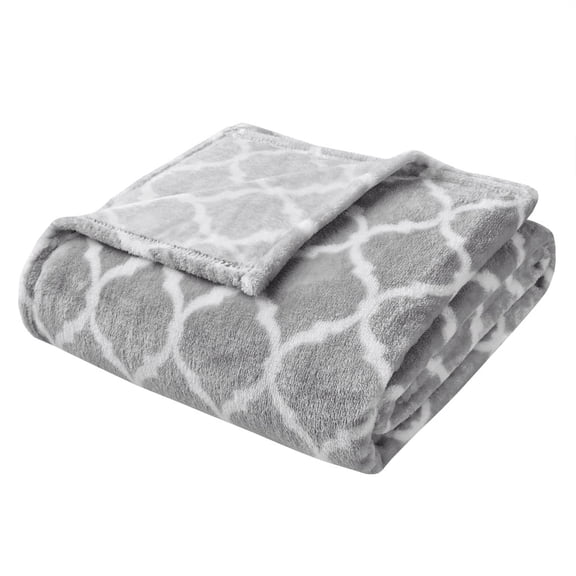 Gracie Mills Graig Modern Ogee Print Microlight Oversized Plush Throw Blanket - GRACE-6326