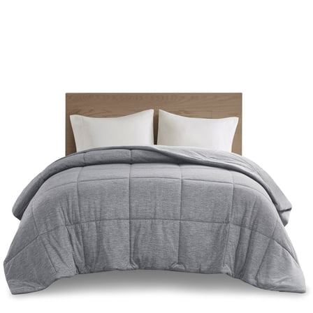 Gracie Mills Gray Knit Down Alternative Comforter, Queen