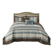 Gracie Mills Irmgard 5-Piece Reversible Jacquard Bedspread Set - GRACE-8387