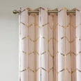 thumbnail image 1 of Gracie Mills Isabelle Metallic Geometric Total Blackout Grommet Curtain Panel 52x84, 1 of 2