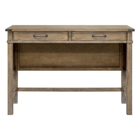 Gracie Mills Jerrell Rustic 2-Drawer Occasional Table in Natural Finish - GRACE-15023