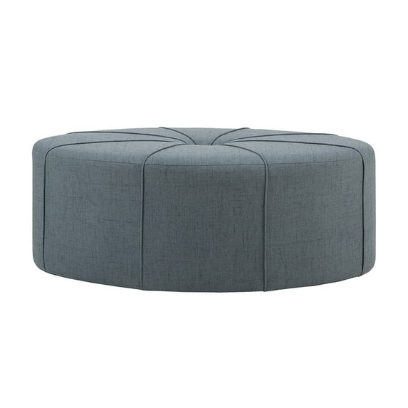 Gracie Mills Karley Thick Welted Oval Ottoman - GRACE-7895