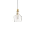 thumbnail image 1 of Gracie Mills Leanne Bell-Shaped Glass Pendant Light Metal Base GRACE-8854, 1 of 4
