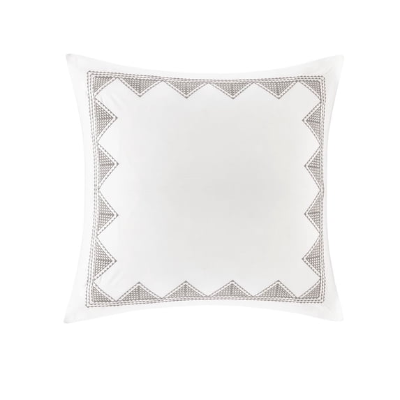Gracie Mills Leo Geometric Embroidered Cotton Euro Sham - GRACE-5322