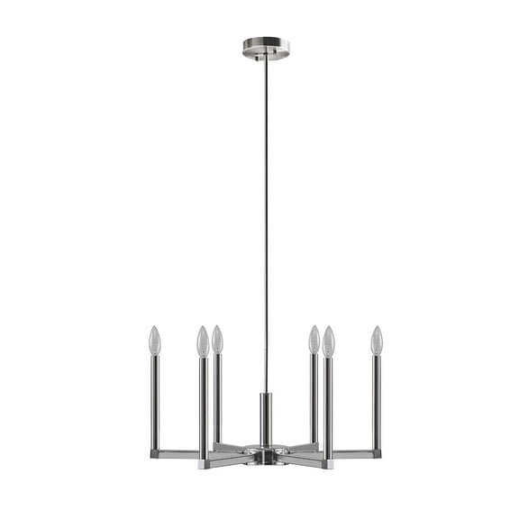 Gracie Mills Lilyana Radiant Modernity 6-Light Contemporary Candelabra Chandelier - GRACE-14943