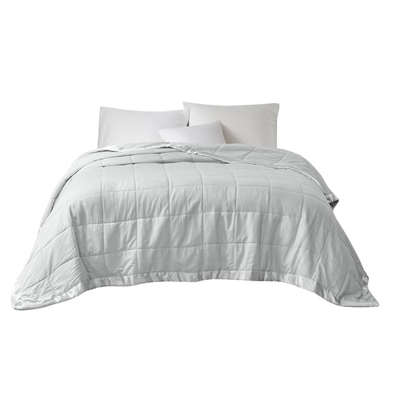 Gracie Mills Lucile Textured Oversized Down Alternative Blanket with Satin Trim - GRACE-3673