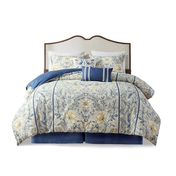 Gracie Mills Marlon 6-Piece Botanical Cotton Comforter Set - GRACE-13945