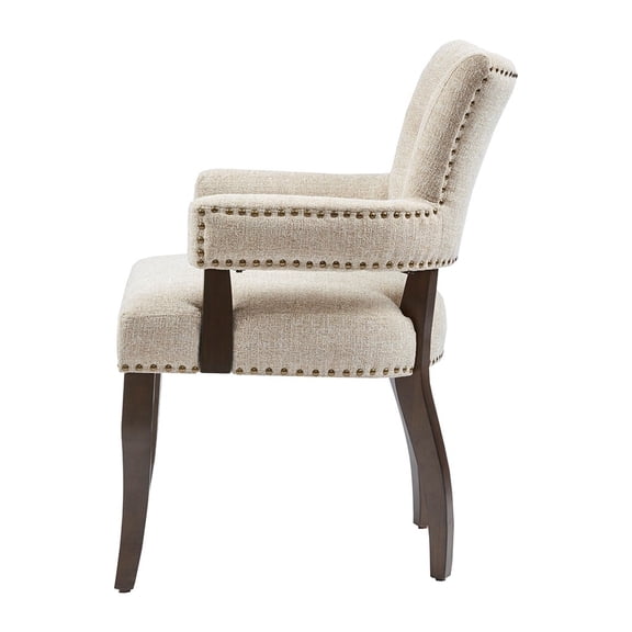 Gracie Mills Mikel Button-Tufted Dining Arm Chair Set - GRACE-5271